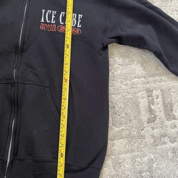 Ice Cube 2024 Tour Zip Up Hoodie - Size Mens Medium - Black - Picture 6 of 8
